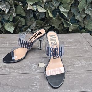 Moschino Black and Transparent Heels